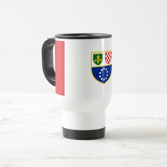 Bosnia Herzegovina Federation Flag Travel Mug (Front Left)