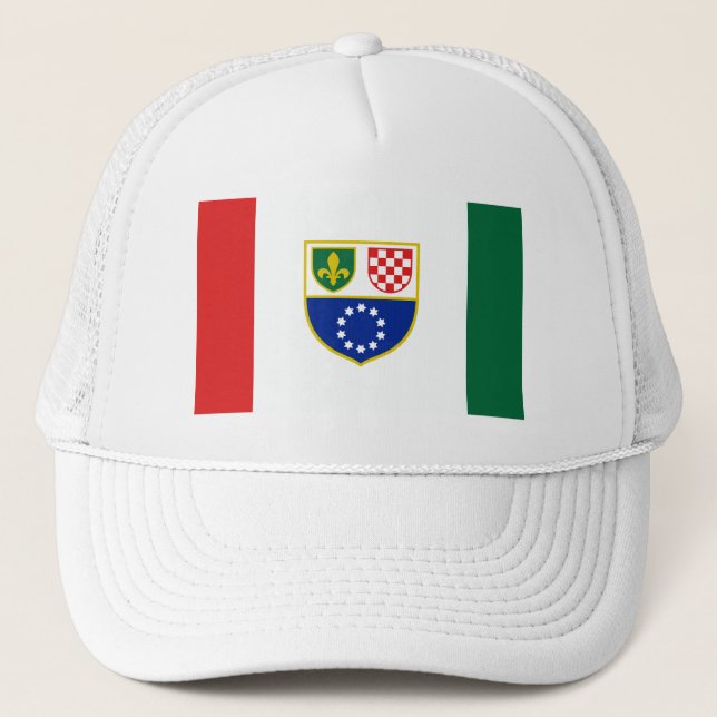 Bosnia Herzegovina Federation Flag Trucker Hat (Front)