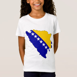 Bosnia Herzegovina Flag Map full size T-Shirt