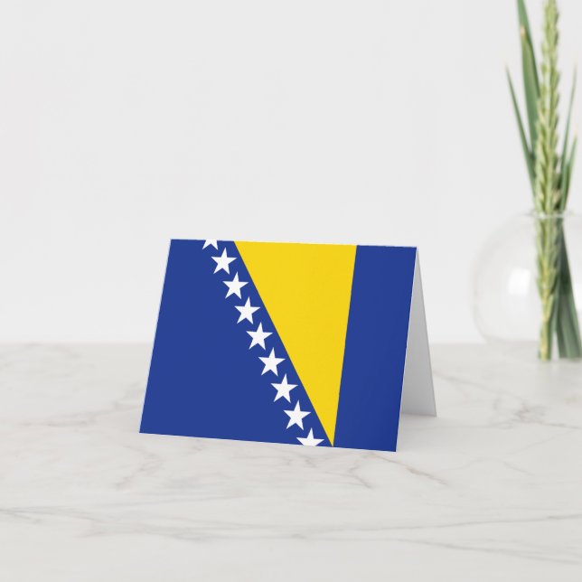 Bosnia Herzegovina Flag Notecard (Front)