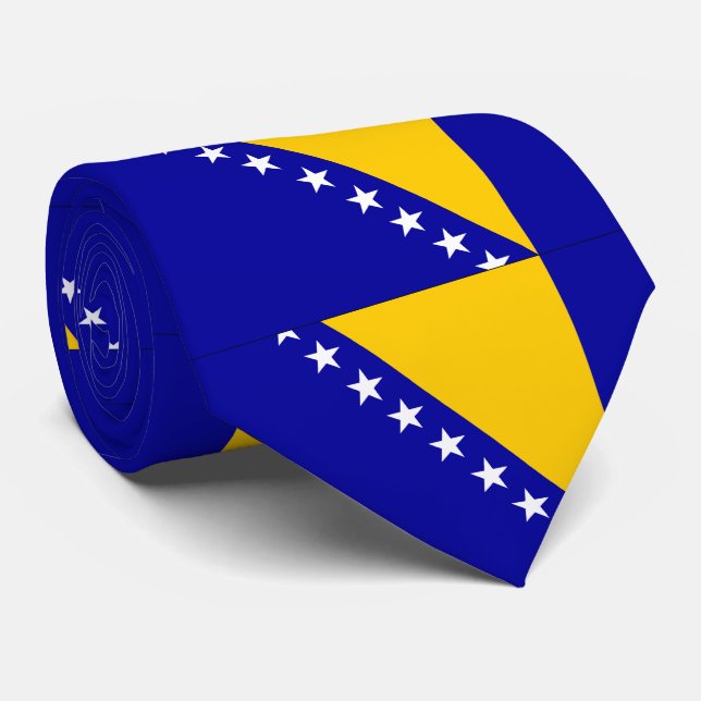 Bosnia Herzegovina flag Tie (Rolled)