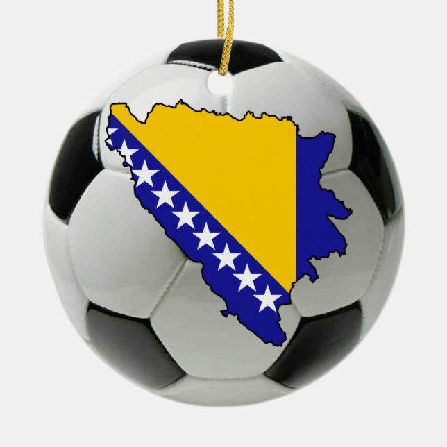 Bosnia-Herzegovina football soccer ornament (Front)