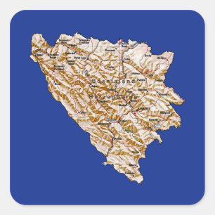 Bosnia Herzegovina Map Sticker
