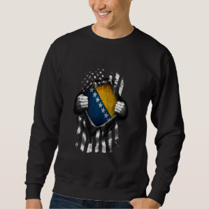 Bosnia Usa Flag Bosnian American Sweatshirt