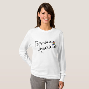 Bosnian American Entwinted Hearts T-Shirt
