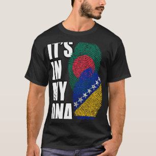 Bosnian And Bangladeshi Mix DNA Flag Heritage T-Shirt