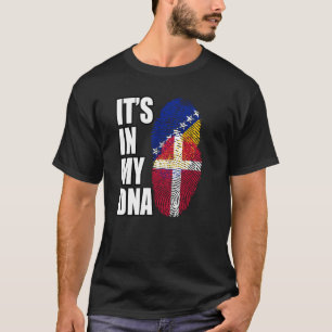 Bosnian And Danish DNA Flag Heritage T-Shirt