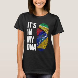 Bosnian And Guyanese Mix DNA Flag Heritage T-Shirt