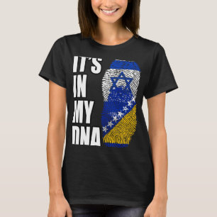Bosnian And Israeli Mix DNA Flag Heritage T-Shirt