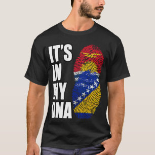 Bosnian And Kiribati Mix DNA Heritage Flag T-Shirt