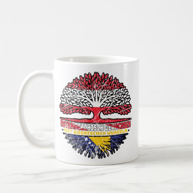 Bosnian Bosnisch Österreichisch Österreich Baum Coffee Mug (Left)