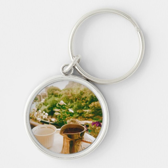 Bosnian Coffee break in Mostar  Key Ring (Front)