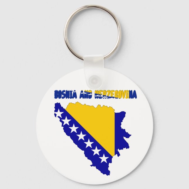 Bosnian country flag key ring (Front)