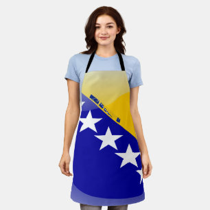 Bosnian flag apron