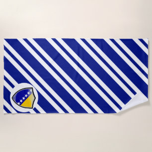 Bosnian flag beach towel
