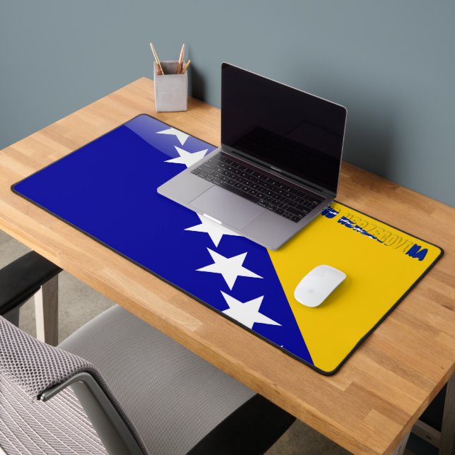 Bosnian flag desk mat (Office 2)