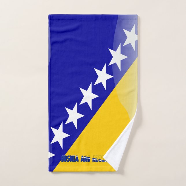 Bosnian flag hand towel (Hand Towel)