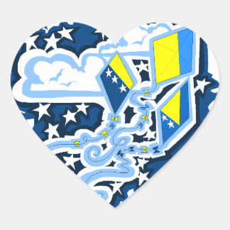 Bosnian Flag Kites sticker