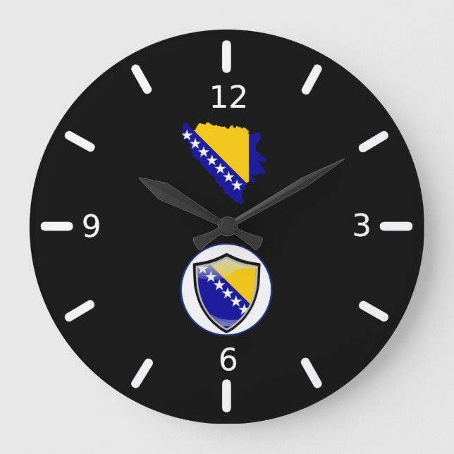 Bosnian flag large clock (Front)