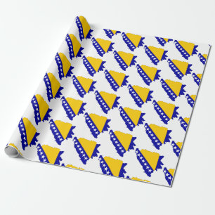 Bosnian flag wrapping paper