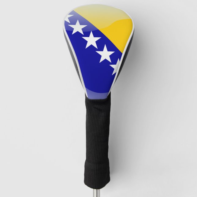 Bosnian glossy flag golf head cover (Front)