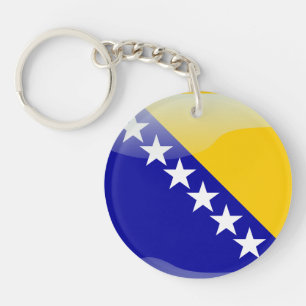 Bosnian glossy flag key ring