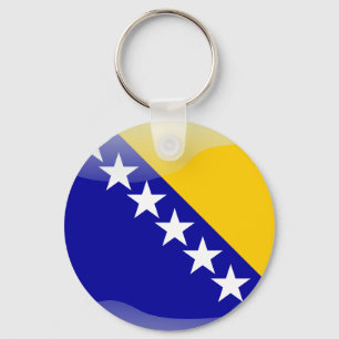 Bosnian glossy flag key ring