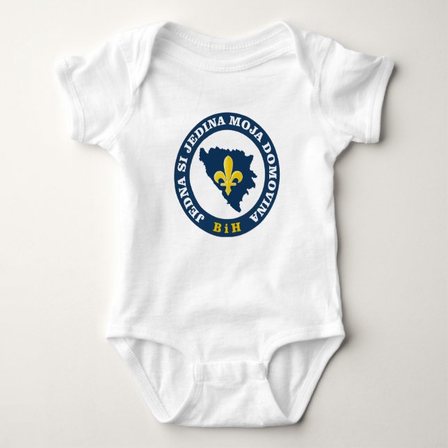 Bosnian lily baby bodysuit (Front)