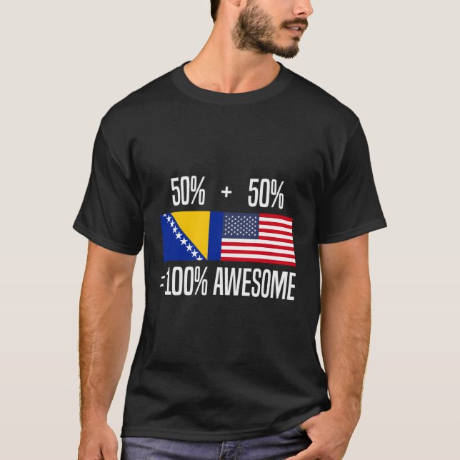 Bosnian Roots Bosnia And Herzegovina Bosnian Ameri T-Shirt (Front)