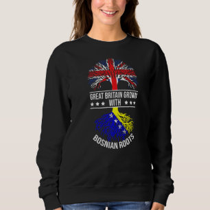 Bosnian Roots Immigrant Ancestry Great Britain Bos Sweatshirt