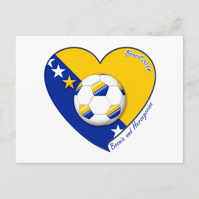 Bosnian Soccer National Team BOSNIA" 2014 Postcard (Front)