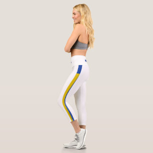 Bosnian stripes flag capri leggings
