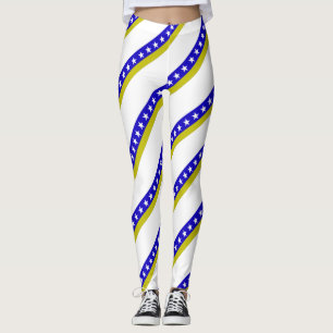 Bosnian stripes flag leggings
