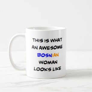 bosnian woman, awesome coffee mug