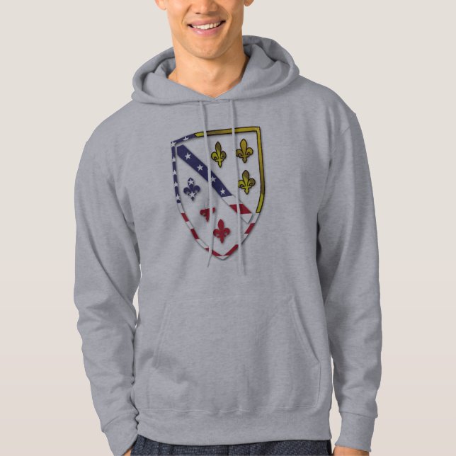 BosnianAmerican Custom USA/Bosnia Flag Design Hoodie (Front)