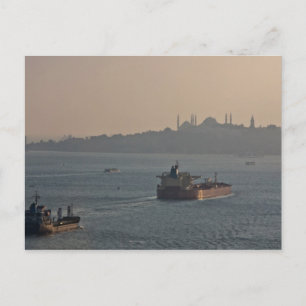 Bosporus in sunset postcard