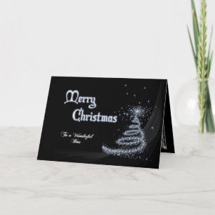 Boss, a Black and white Christmas card