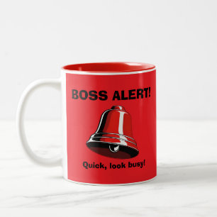 BOSS Alert! Look Busy Two-Tone Coffee Mug