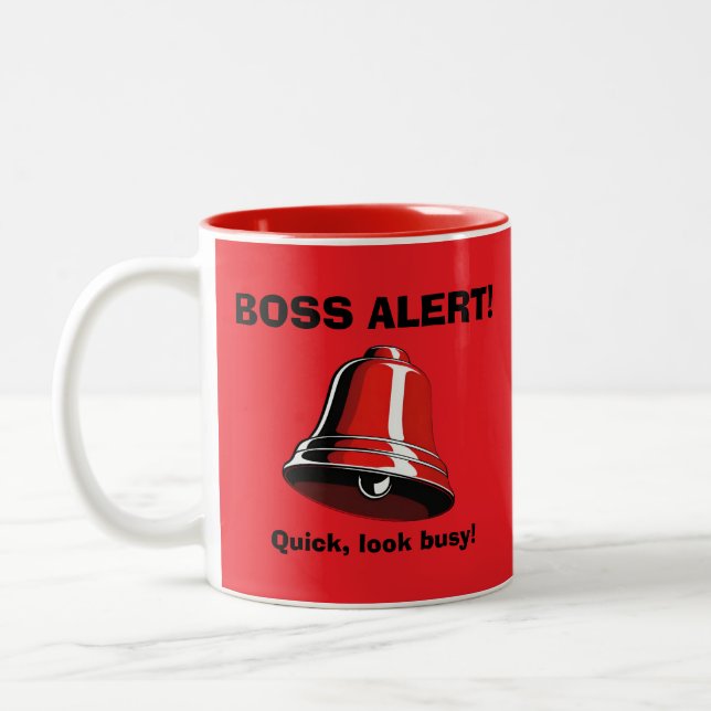 BOSS Alert! Look Busy Two-Tone Coffee Mug (Left)