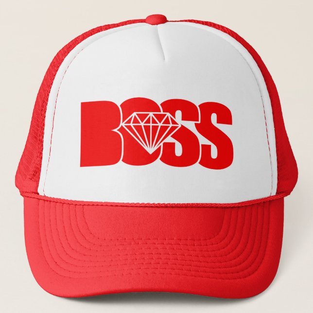 Boss all day trucker hat (Front)