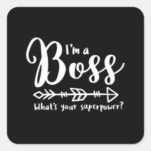 Boss appreciation, bosses day, bosss day square sticker