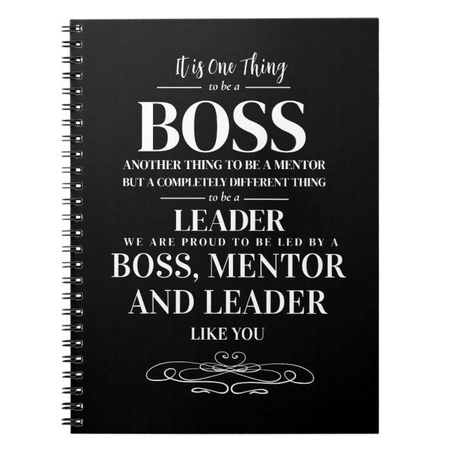 Boss appreciation week card notebook (Front)