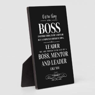 Boss appreciation week card plaque