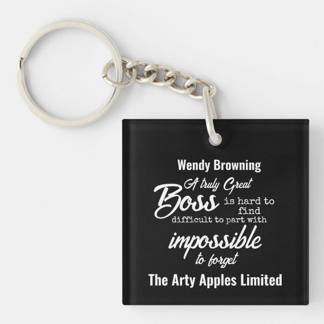 Boss appreciation week  key ring (Front)