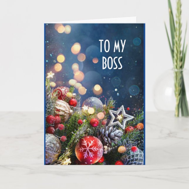 **BOSS** AT CHRISTMAS HOLIDAY CARD (Front)