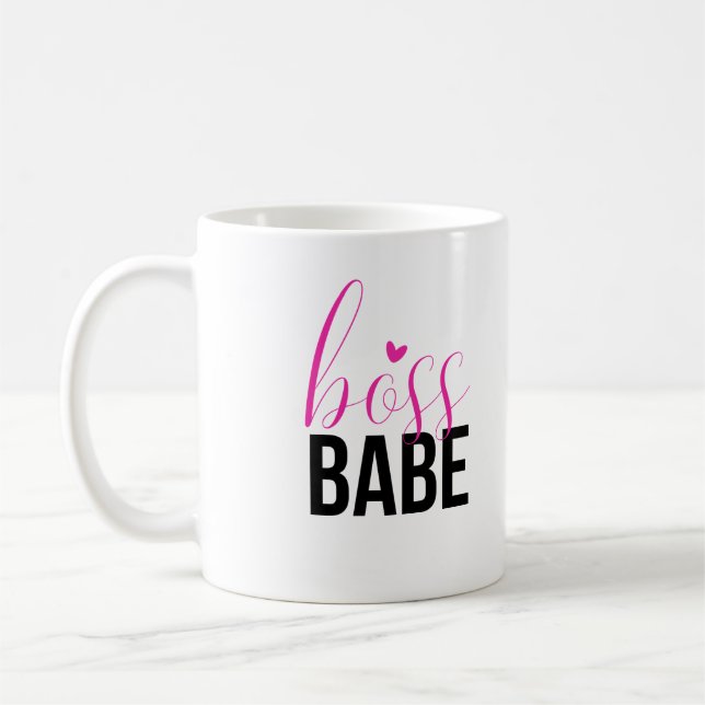 Boss Babe, Black and Pink Mug (Left)