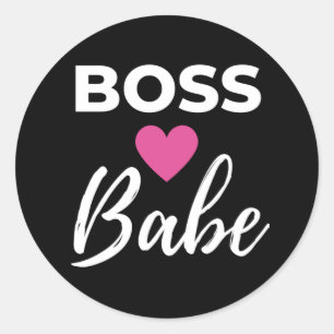 Boss Babe Classic Round Sticker