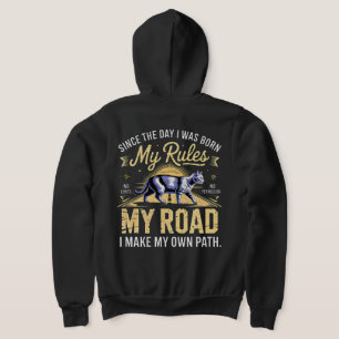 Boss Babe Entrepreneur Cat My Rules My Road Hoodie