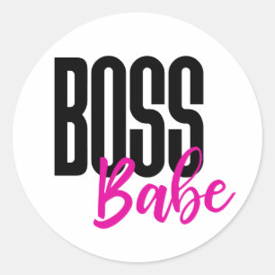 Boss Babe, Girl Boss Classic Round Sticker