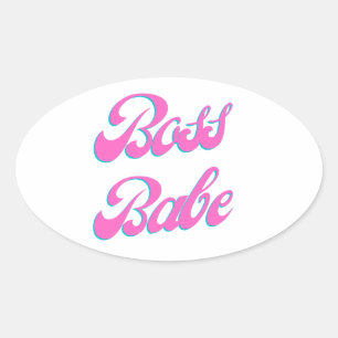 Boss Babe Oval Sticker